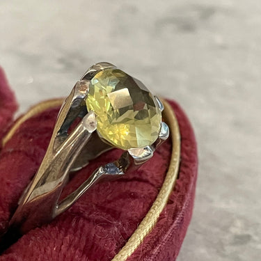 Sterling Silver and Lemon Quartz Ring Bloomers and Frocks